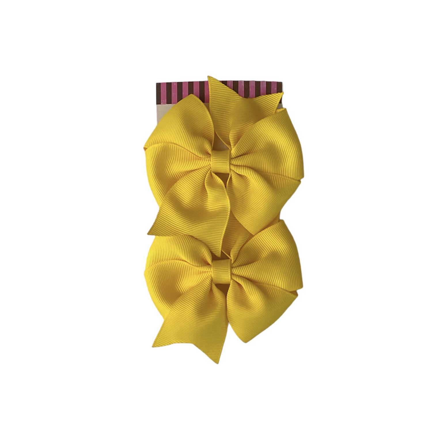 Par de Moños Rehilete M Amarillo