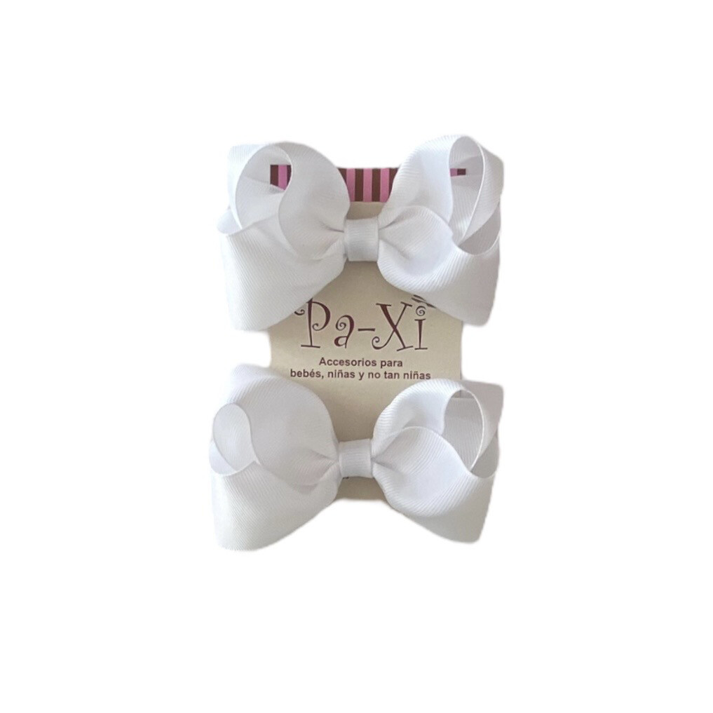 Par de Moños Boutique M Blanco