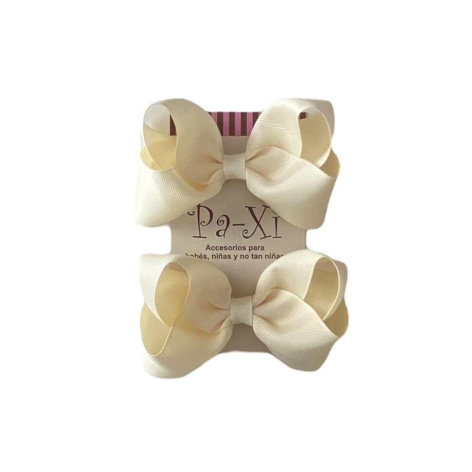 Par de Moños Boutique M Beige