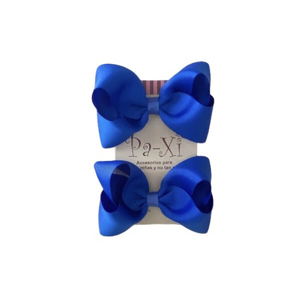 Par de Moños Boutique M Azul Rey