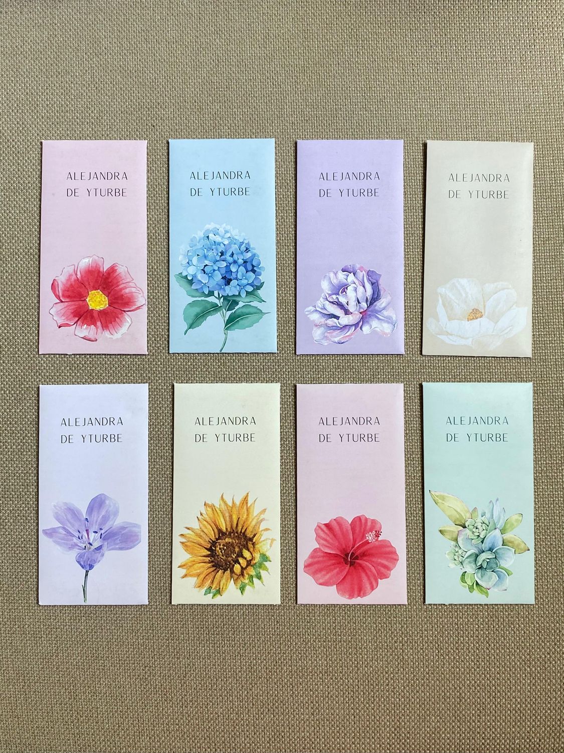 Sobres de flores
