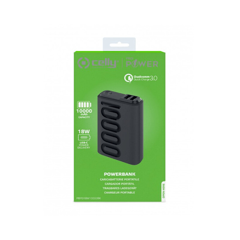 Celly Powerbank Energy 10.000 mAh Zwart