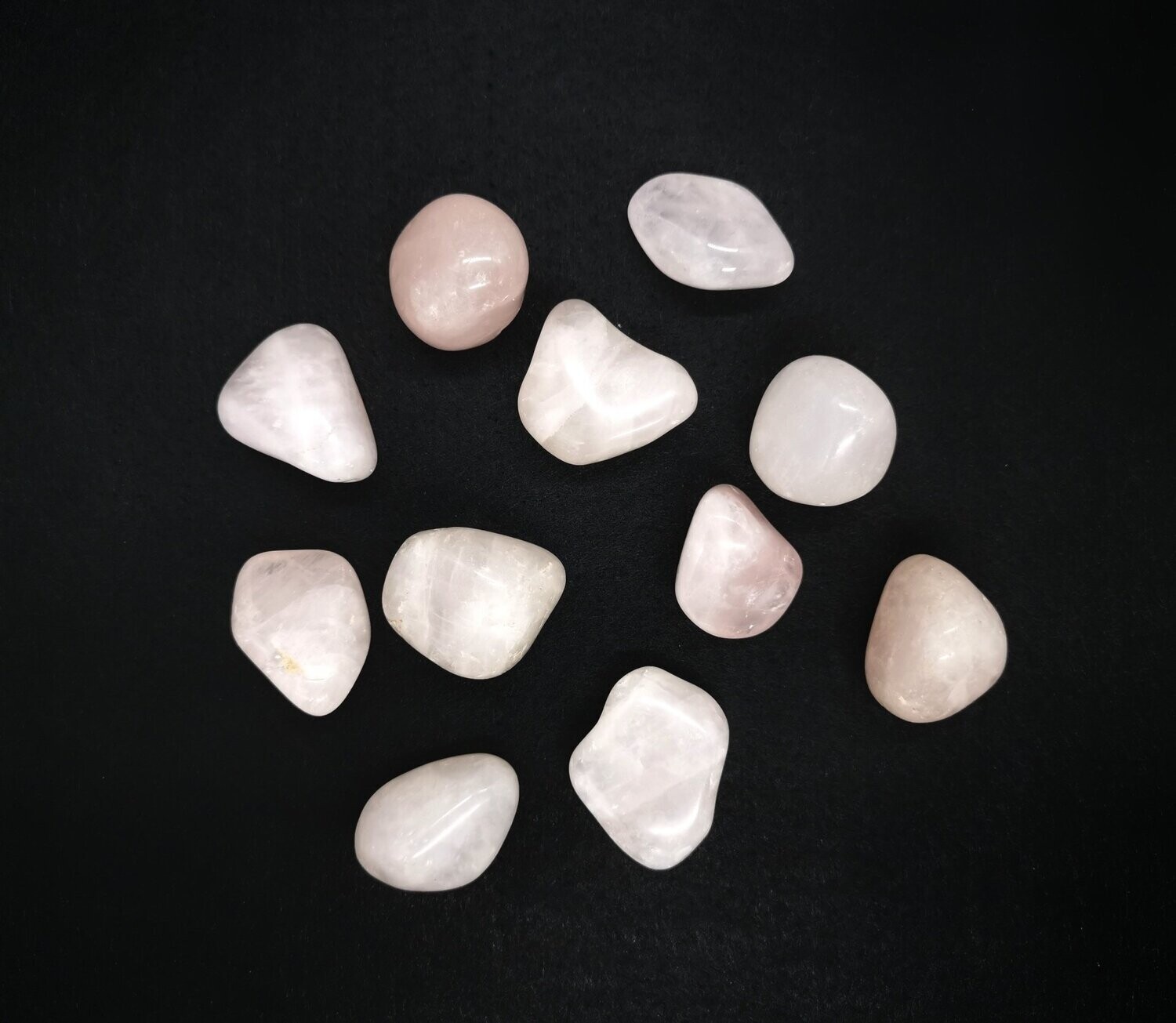 Rosenquarz Trommelstein Größe XL