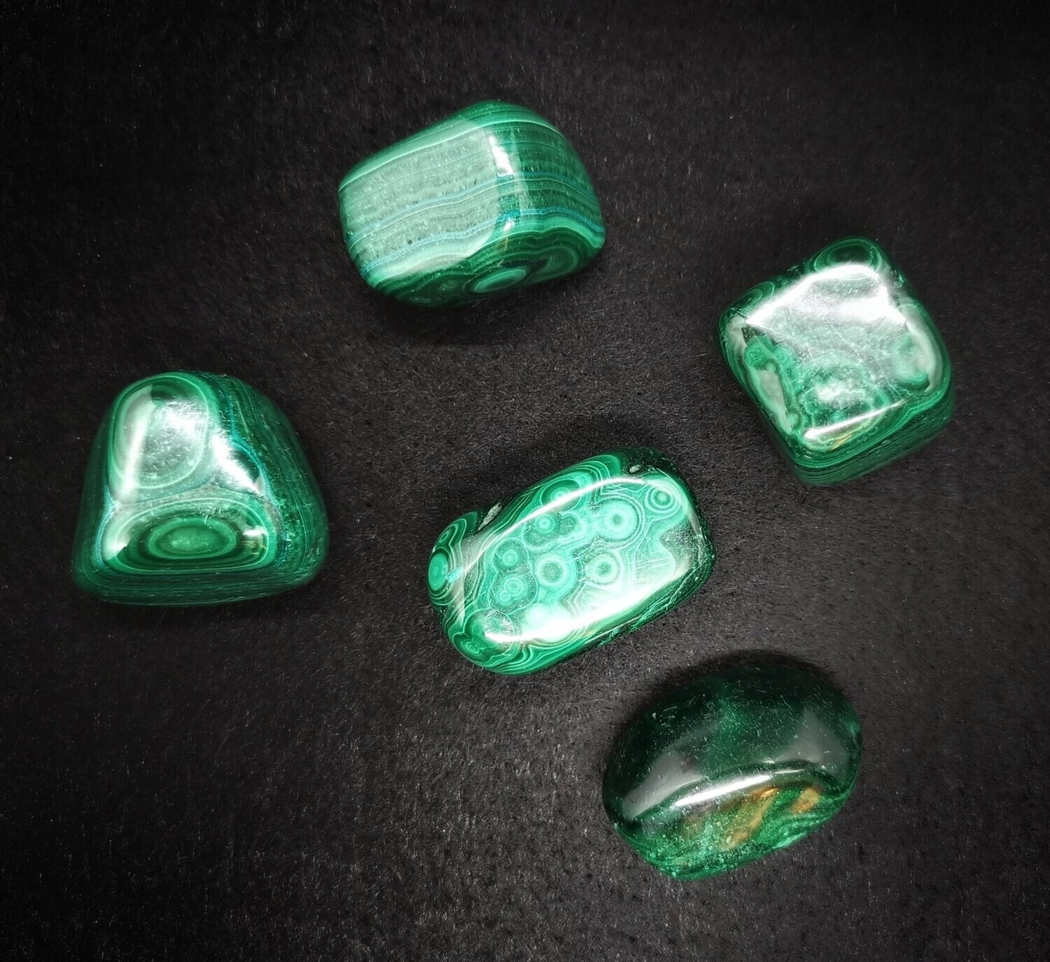 Malachit Trommelstein Größe XL