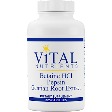Betaine HCL w/Pepsin &amp; Gentian 225 caps