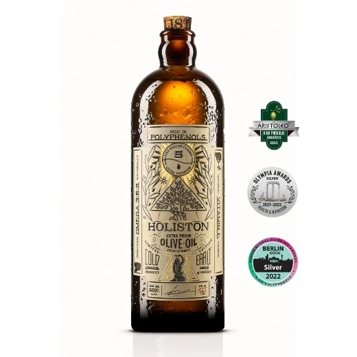 Limited Edition Ultra Premium Phenolic Extra Virgin Olive Oil 500ml Holiston from island of Rhodes