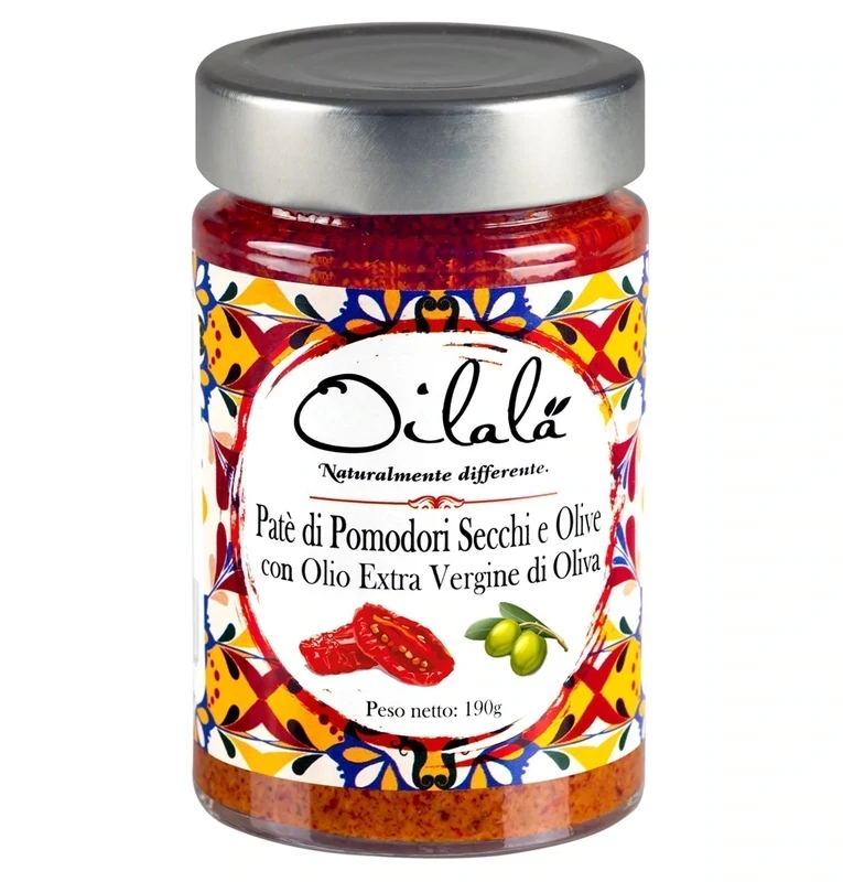 Sun dried Tomatoes and olives Tapenade with Olive Oil 190g / طماطم وزيتون مجفف بالشمس مع زيت الزيتون 190 جرام