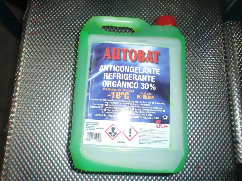 Liquido Anticongelante 30% Verde  AUTOBAT