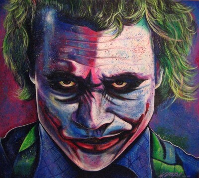 Heath Ledger as "The Joker"