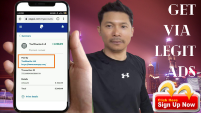 Get Paid via Ads . No Zero Income