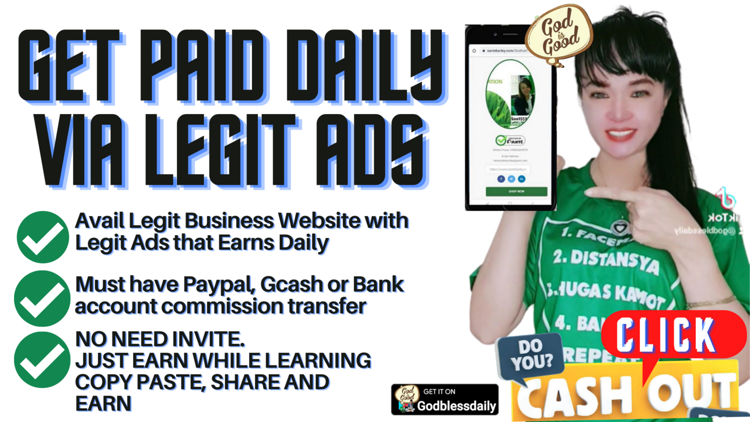 SIGN UP AND EARN. MAKE THIS A GOD BLESS DAILY HABIT