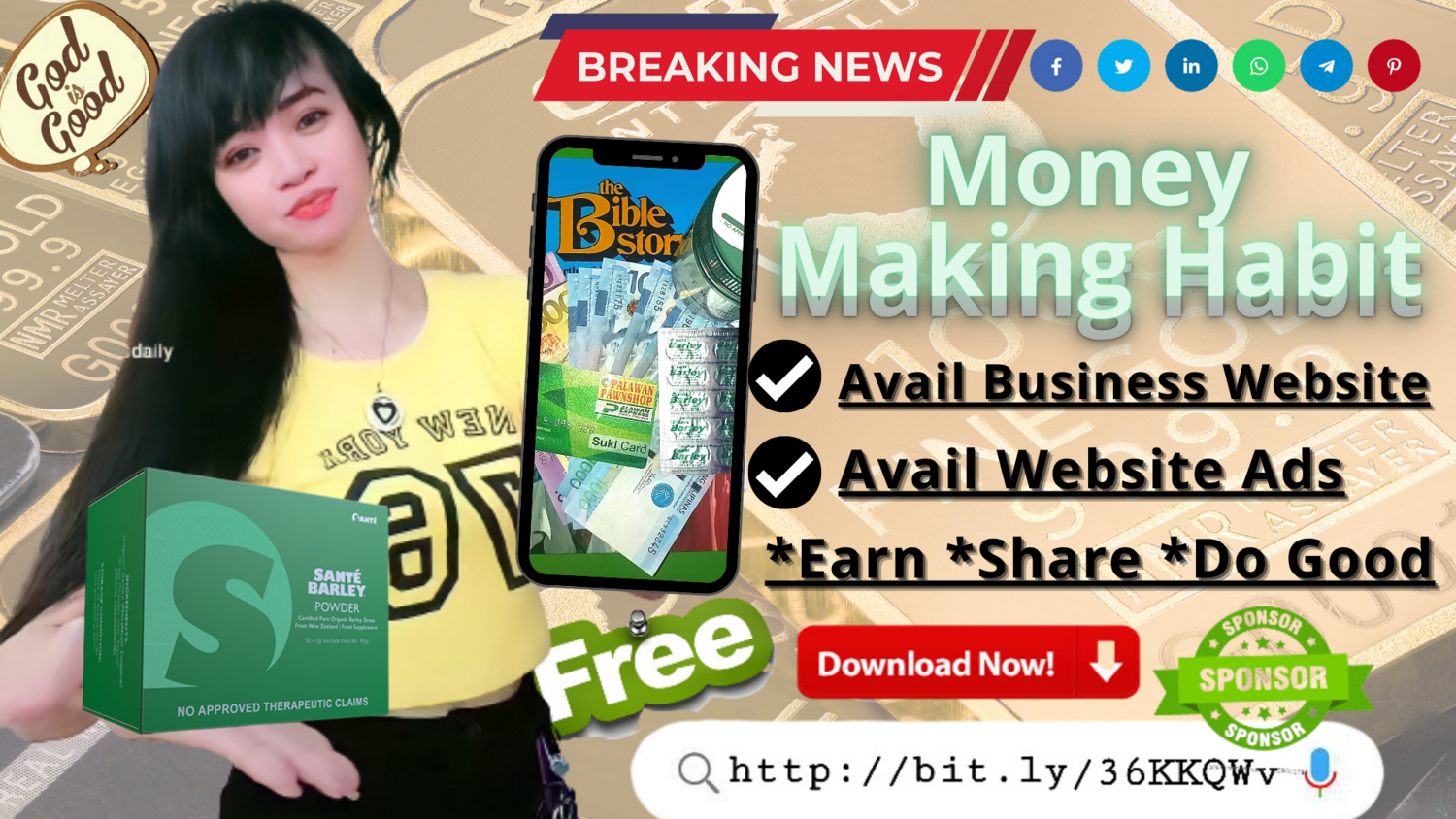 Golden Rule: *Earn *Share *Do Good Anytime Anywhere in the World