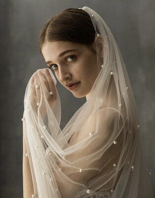 Pearl Single Tier Veil