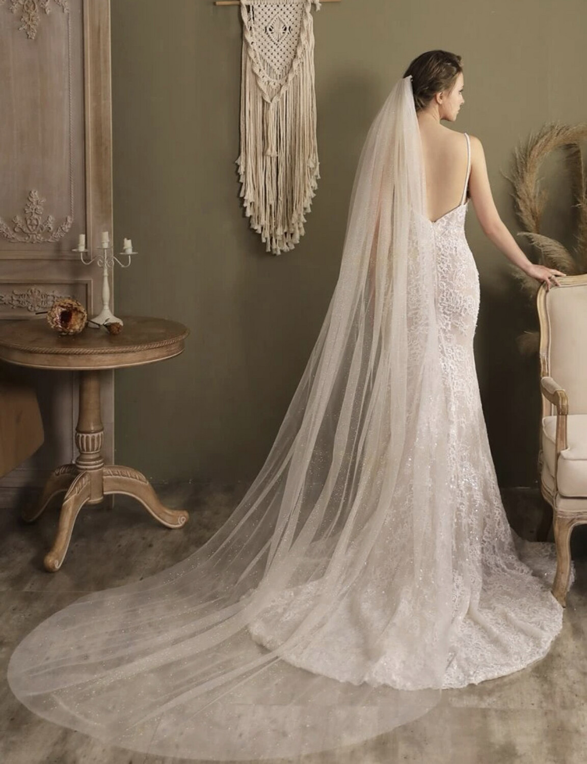 Gold Glitter Veil
