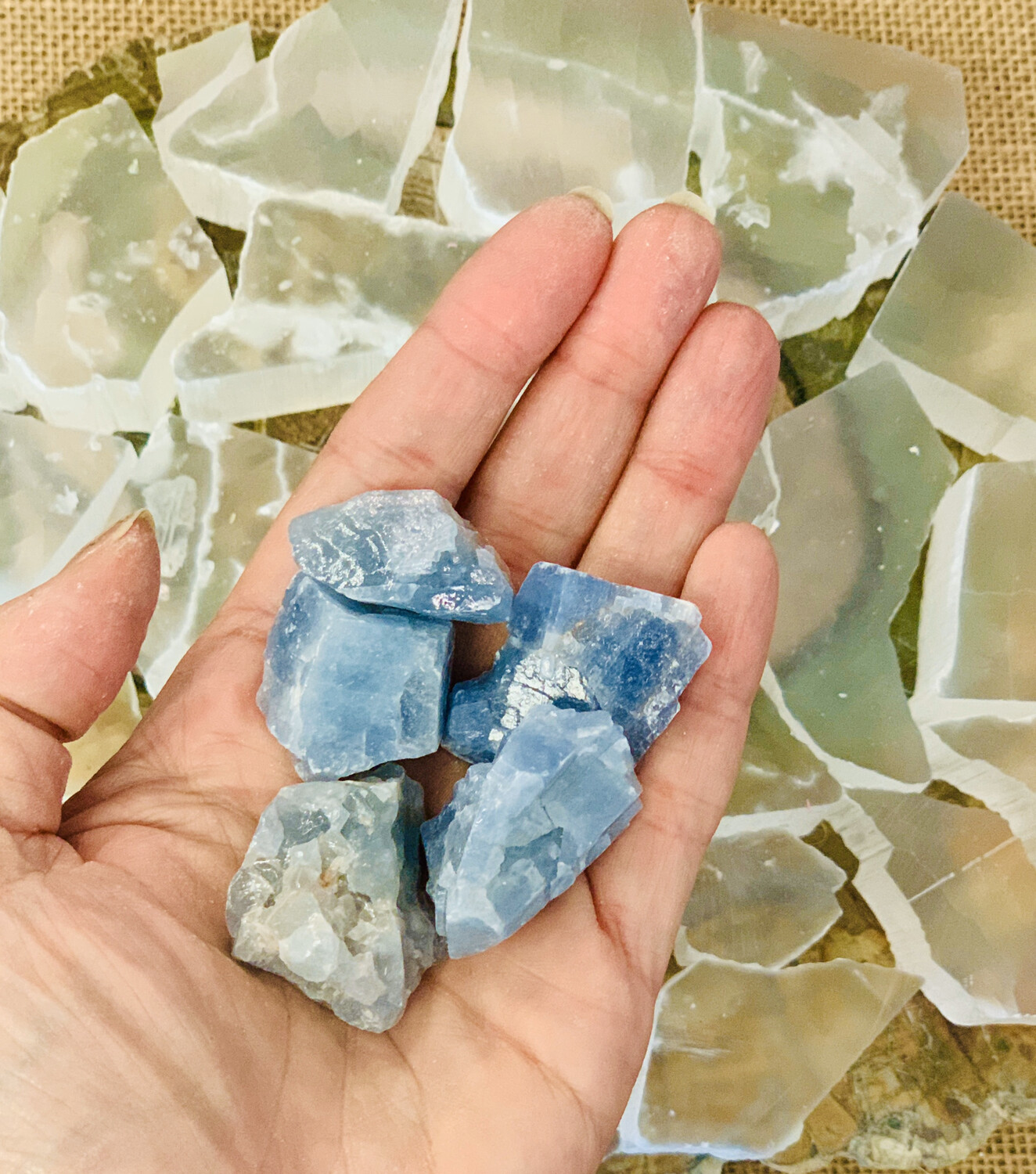 Calcite, Blue, Natural