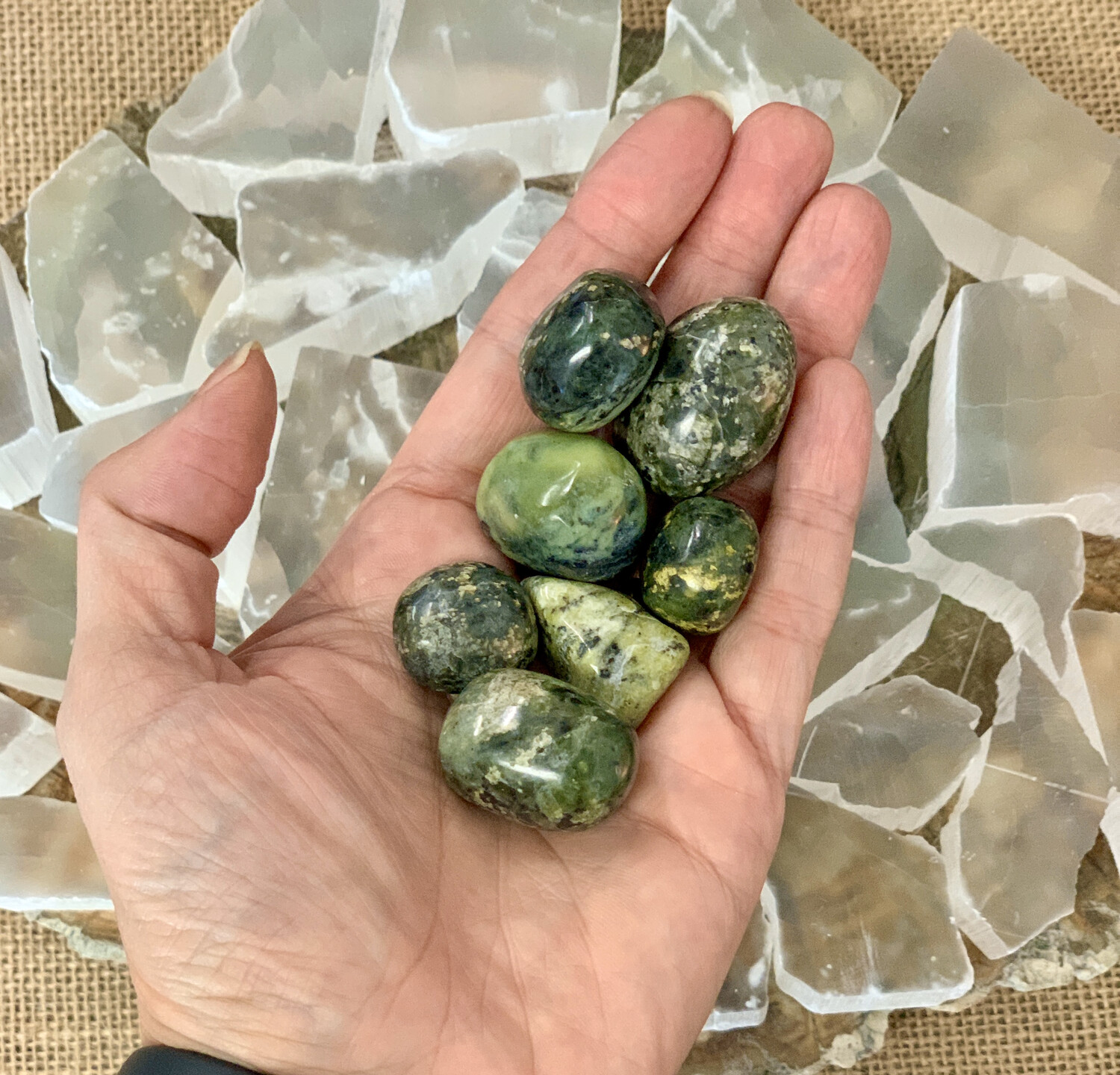 Nephrite Jade, Tumbled