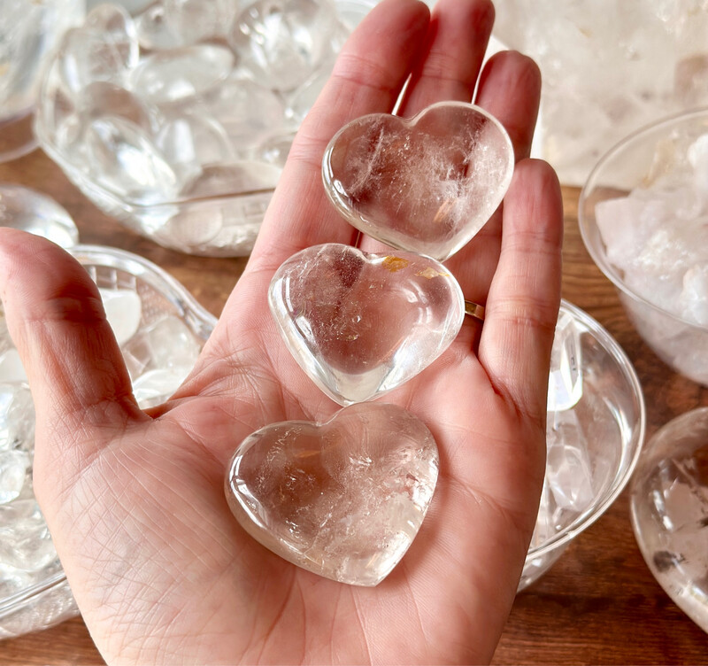 Quartz, Clear, Hearts