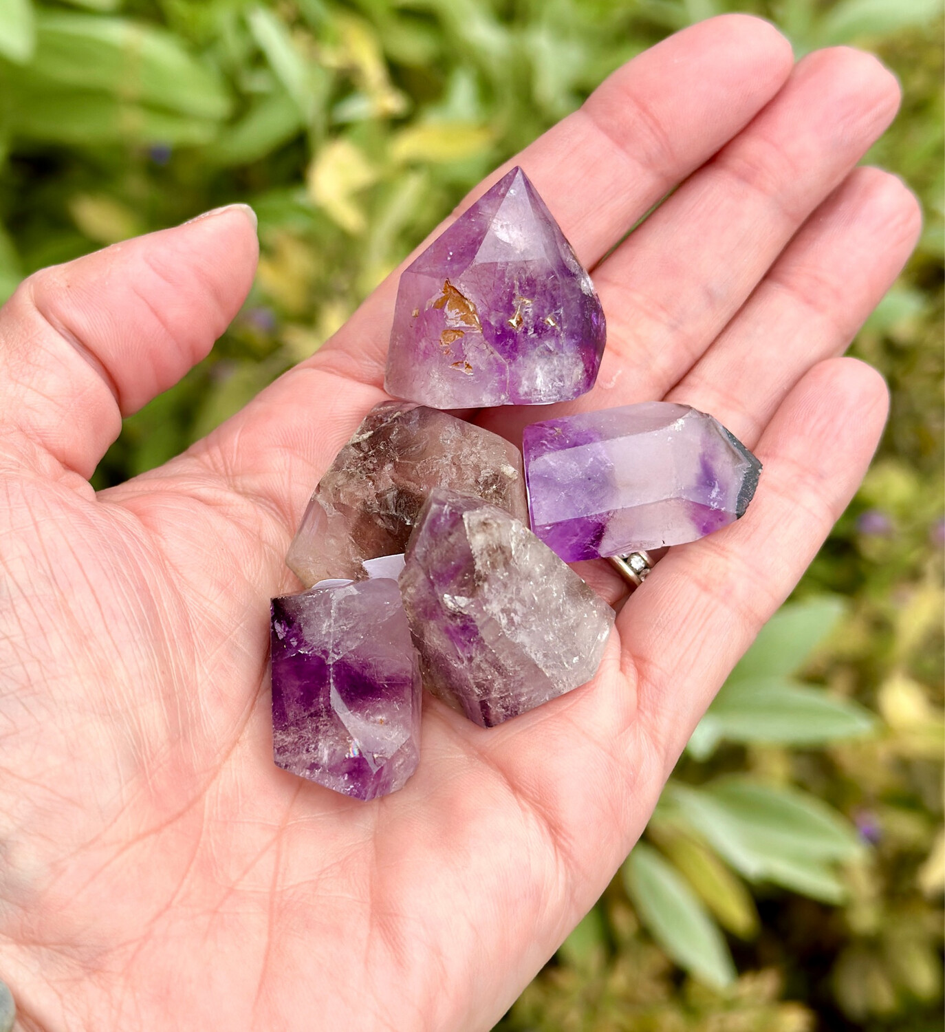 Amethyst, Inclusions (Lodolite), Points, Small