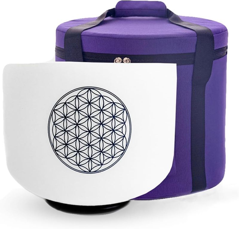 1 PC Frosted 528 Hz Crystal Singing Bowls
