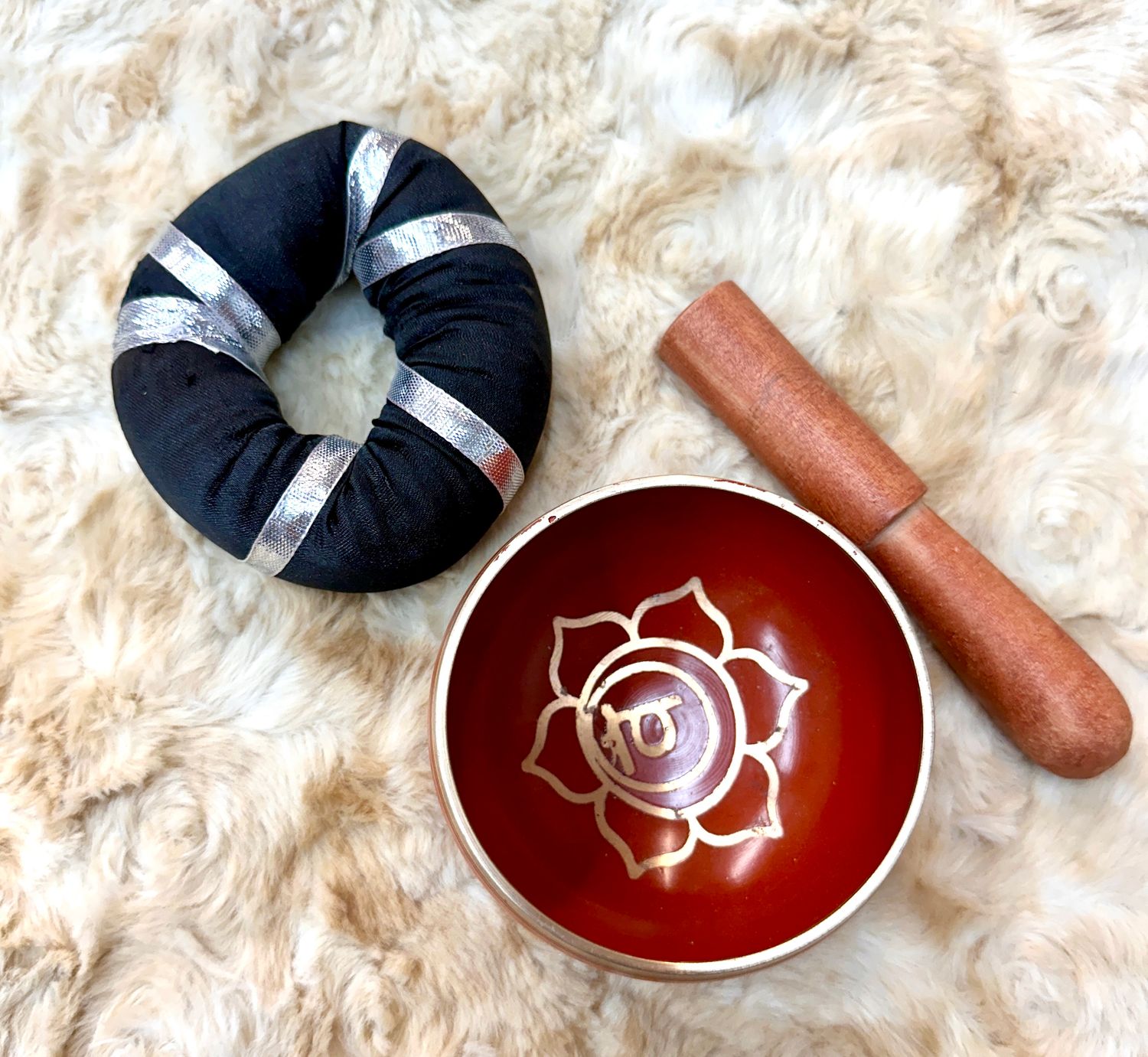 3.5" Tibetan Singing Bowl Set, Choose Your Bowl: Orange - Sacral Chakra