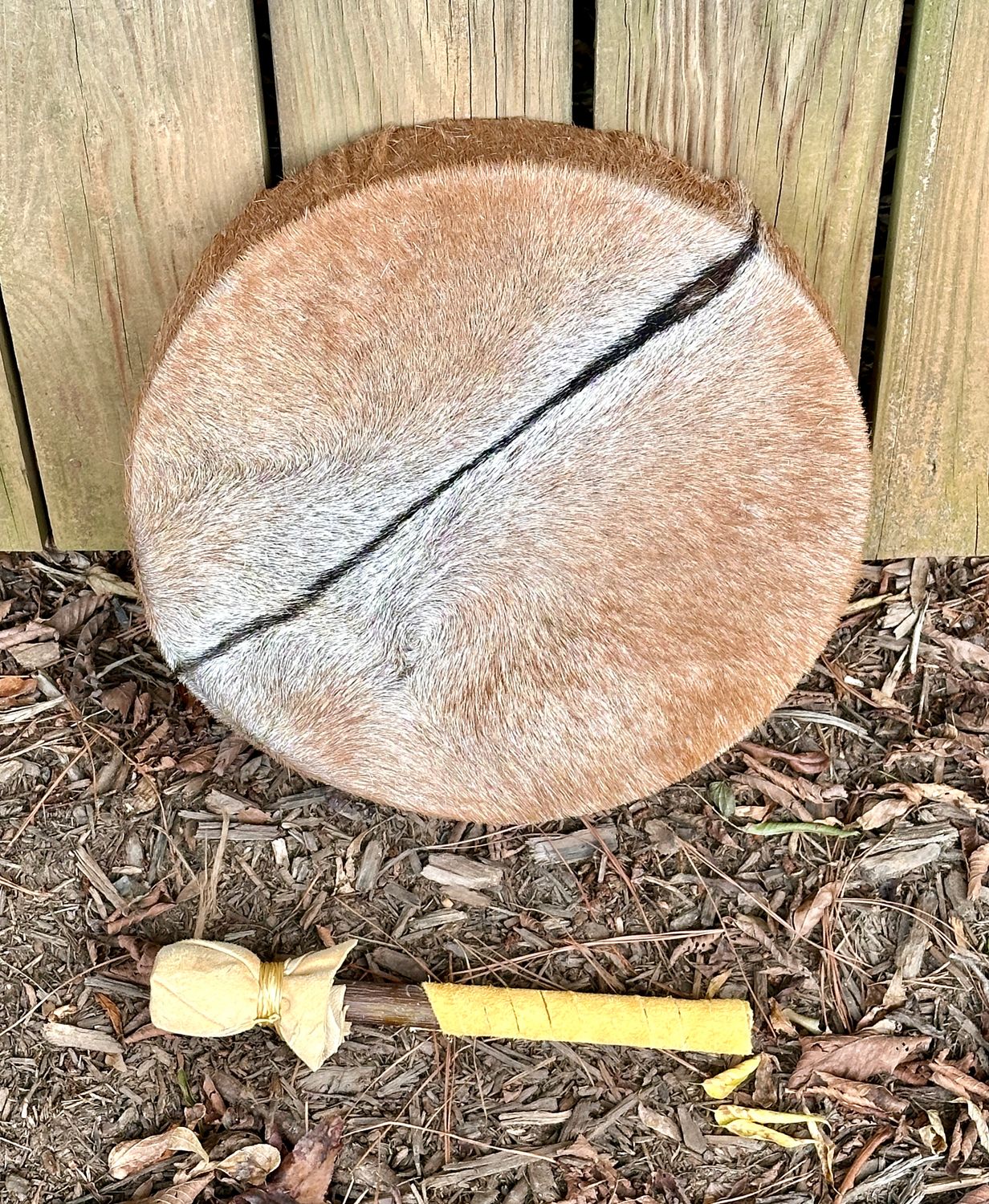 14" Goat Hide Drum (with Fur)