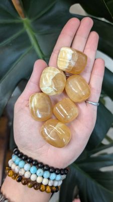 Calcite, Honey, Tumbled