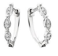 Diamond Hoop Earrings BER150520