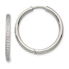 Stainless Steel Hoop Earrings Q804164