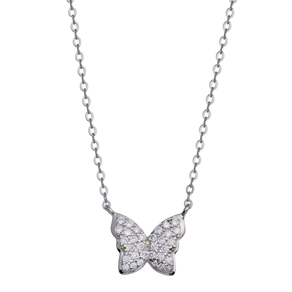Sterling Butterfly Necklace SIL6355026