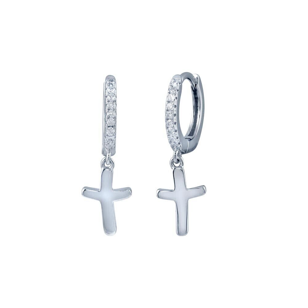 Sterling Cross Earrings SIL6453351
