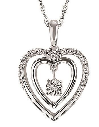 Sterling Floating Diamond Pendant OS160953