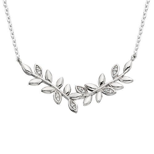 Leaf Bar Chain, Silver, Gold