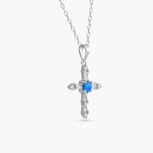 Sterling Opal Cross SIL6355774