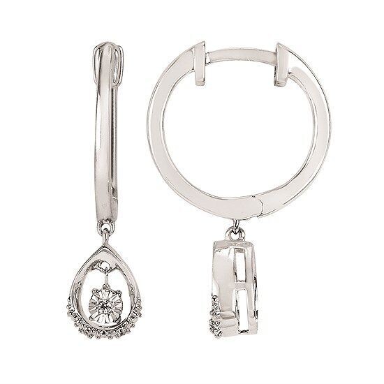 Sterling Floating Diamond Earrings OS150705