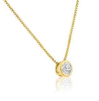 Yellow Solitaire Necklace SIL6355840