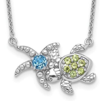 Sterling Turtle Necklace Q006355855