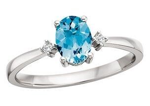 Blue Topaz & Diamond Ring BER200785
