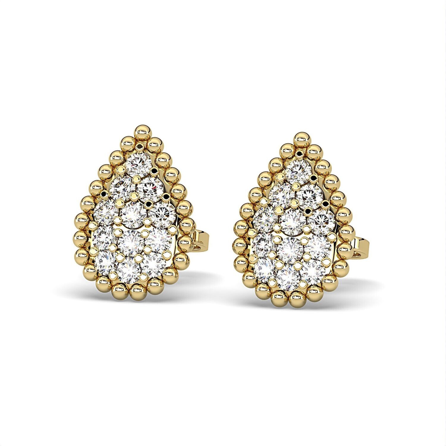 Diamond Cluster Earrings GSW150709