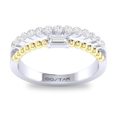Two-Tone Fashion Ring COS130575