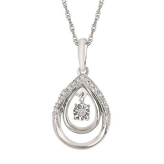 Sterling Floating Diamond Pendant OS1601006