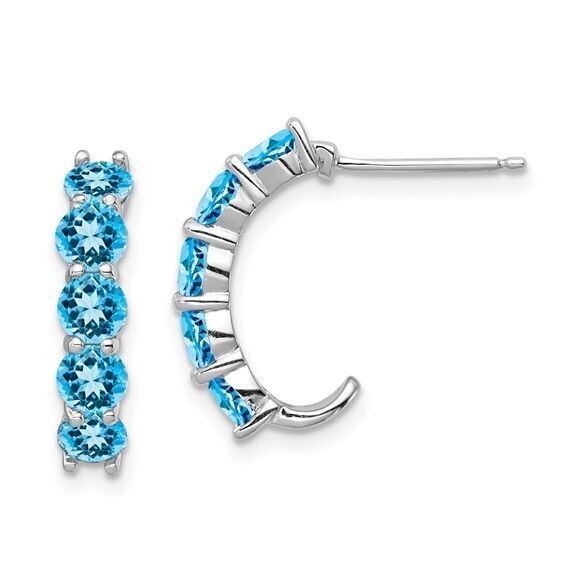 Sterling Blue Topaz Earrings Q00210412