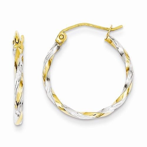 Two Tone Hoop Earrings Q004251012