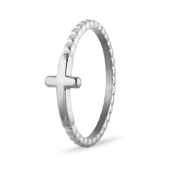 Stainless Cross Ring WJW80269