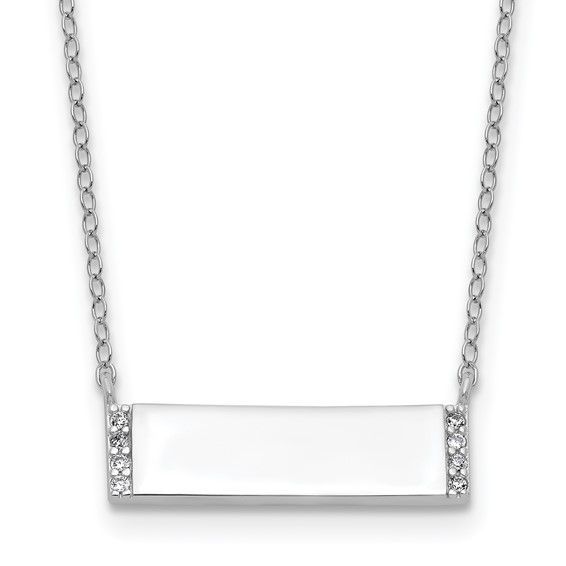 Sterling Bar Necklace Q006356247