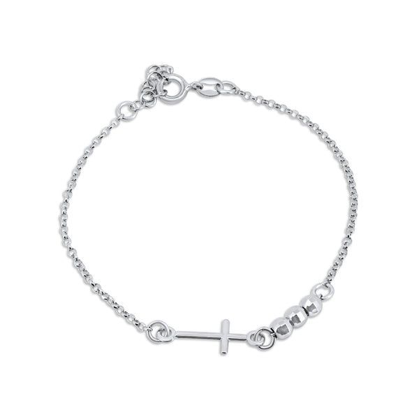 Sterling Cross Bracelet SIL6102250
