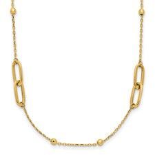 Gold Paperclip Necklace Q004301430