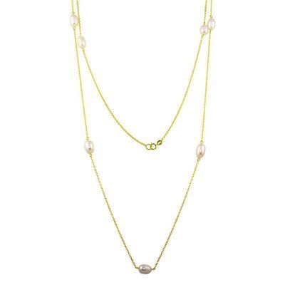 Yellow Pearl Necklace SIL325131