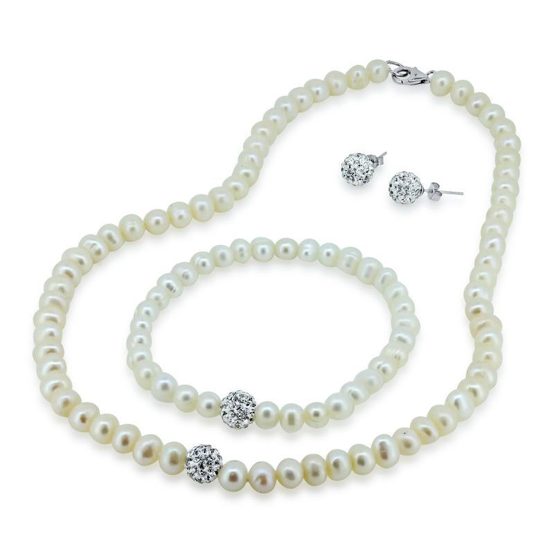 Sterling Pearl Set SIL325132