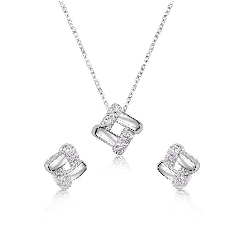 Sterling Pendant & Earring Set SIL6356300