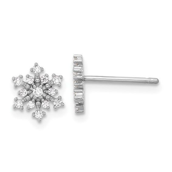 Sterling Snowflake Earrings Q006453941